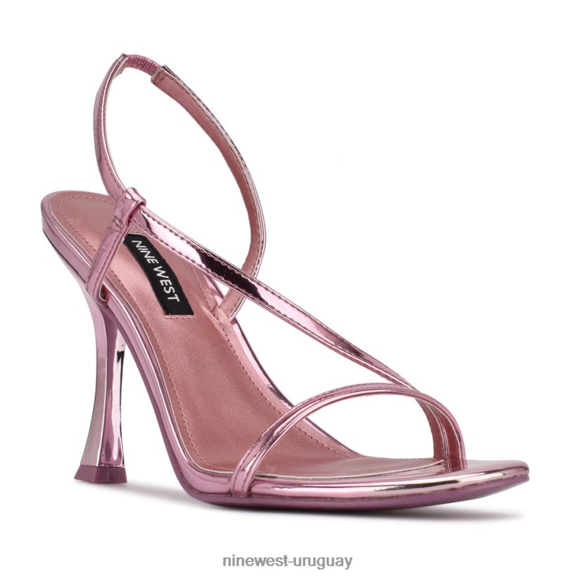 BD04221982 Nine West sandalias de vestir isaw rosa metalizado