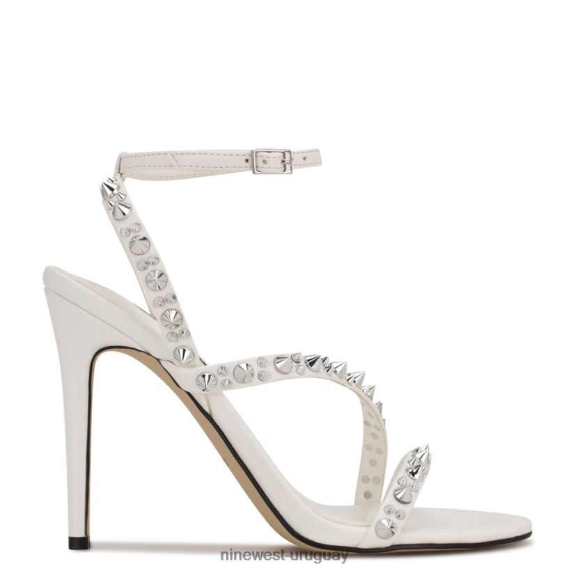 BD04222050 Nine West sandalias mitz con tira en el tobillo blanco
