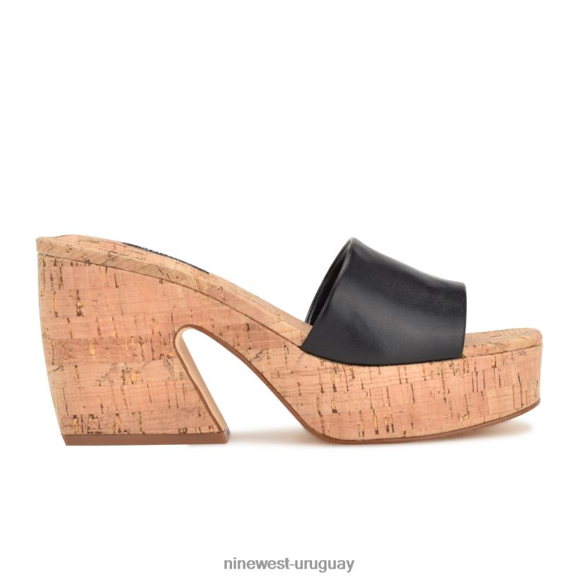 BD0422207 Nine West sandalias oklee con plataforma negro azabache