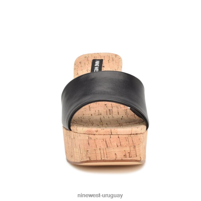 BD0422207 Nine West sandalias oklee con plataforma negro azabache