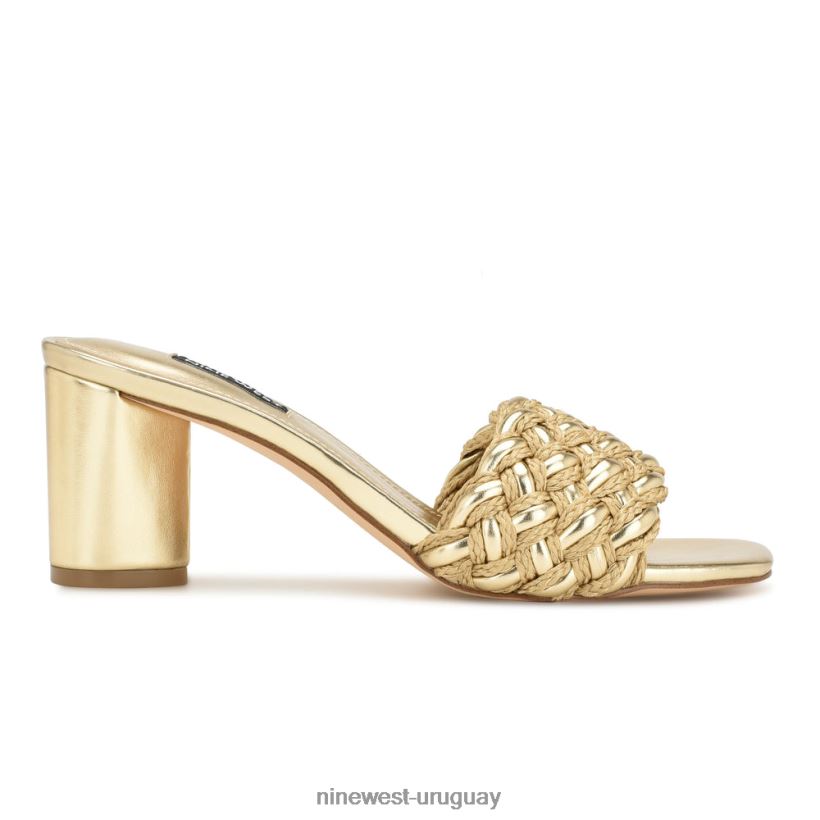 BD0422213 Nine West sandalias driah con tacón platino