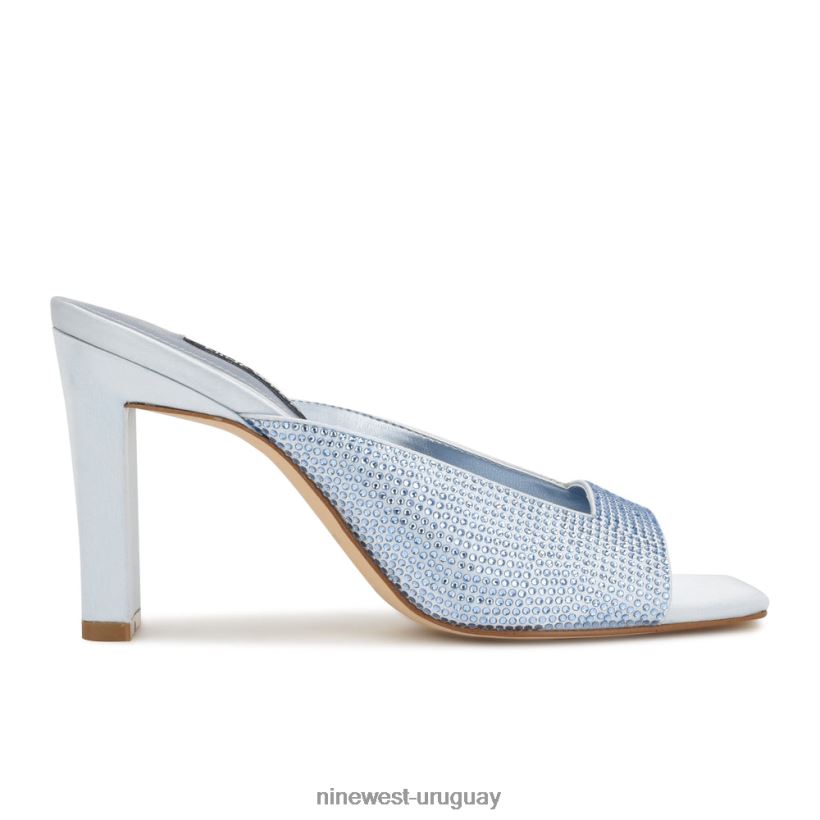 BD0422234 Nine West sandalias de tacón Pyper azul pálido