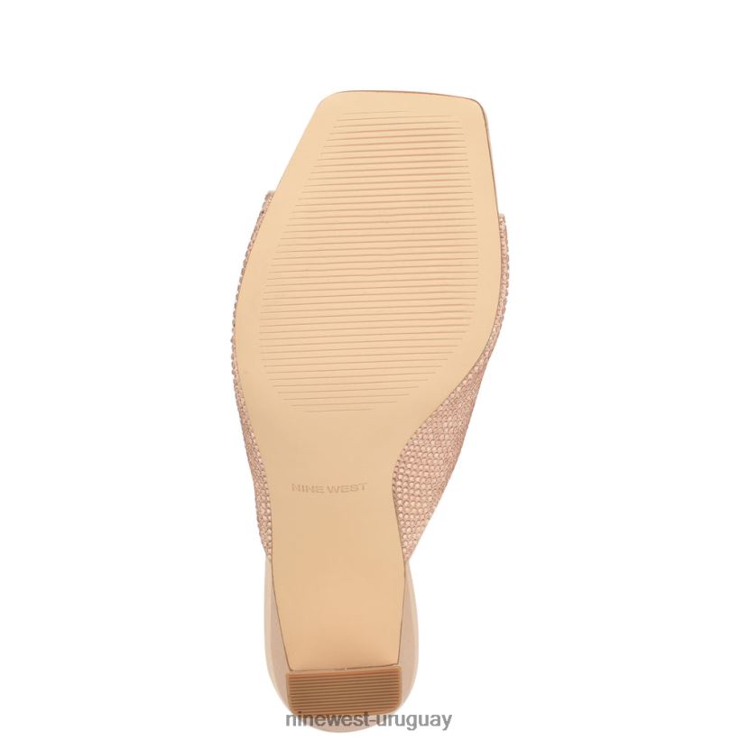 BD0422235 Nine West sandalias de tacón Pyper raso apenas desnudo