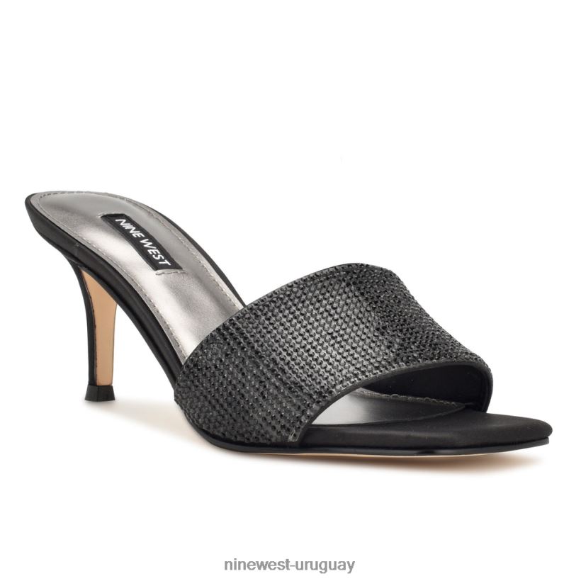 BD0422239 Nine West sandalias de tacón con strass donnah negro