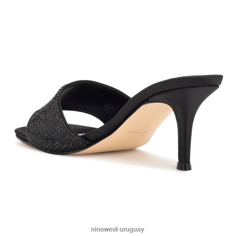 BD0422239 Nine West sandalias de tacón con strass donnah negro