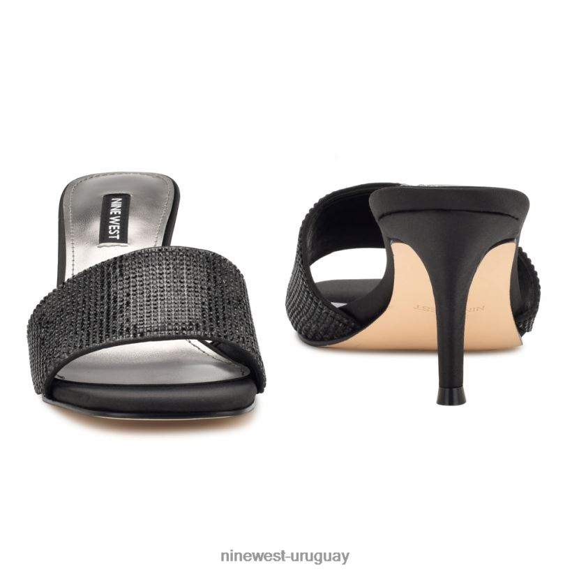 BD0422239 Nine West sandalias de tacón con strass donnah negro