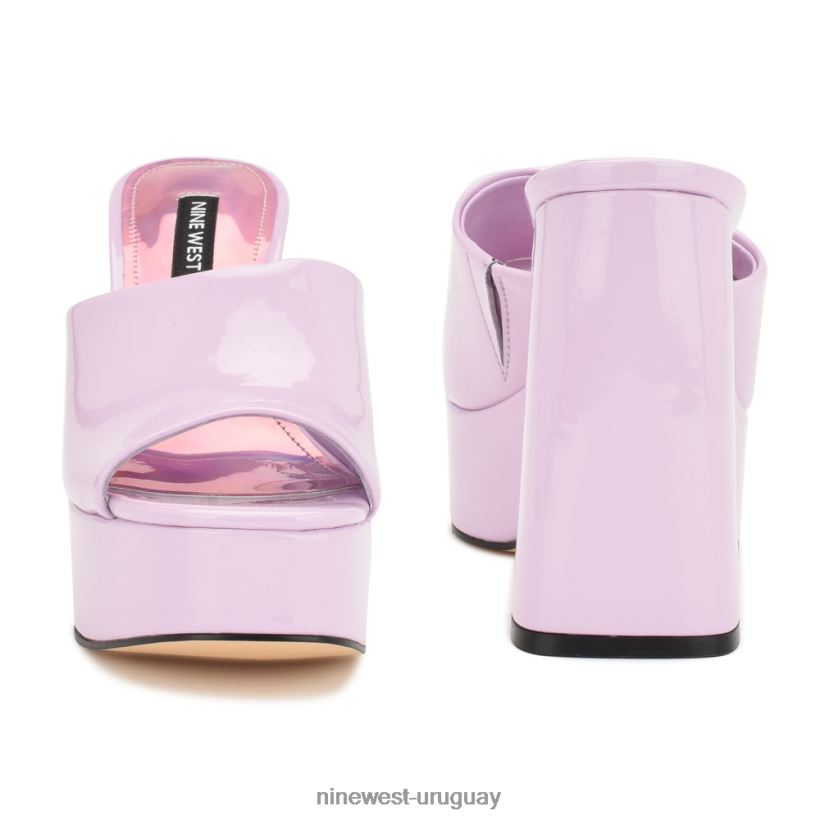 BD0422256 Nine West sandalias jilie con plataforma charol lila