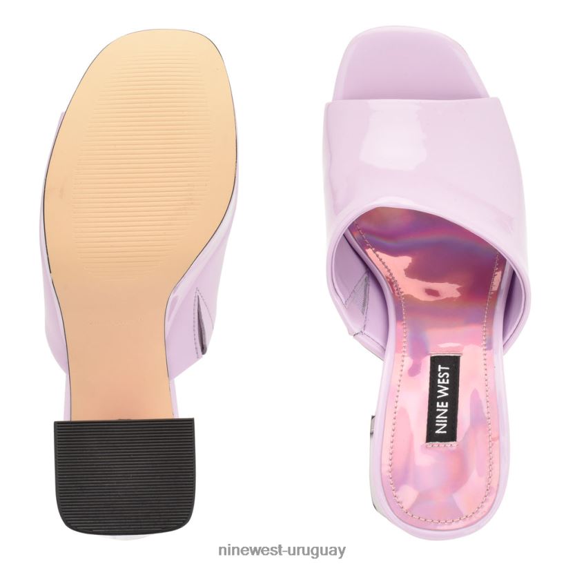 BD0422256 Nine West sandalias jilie con plataforma charol lila