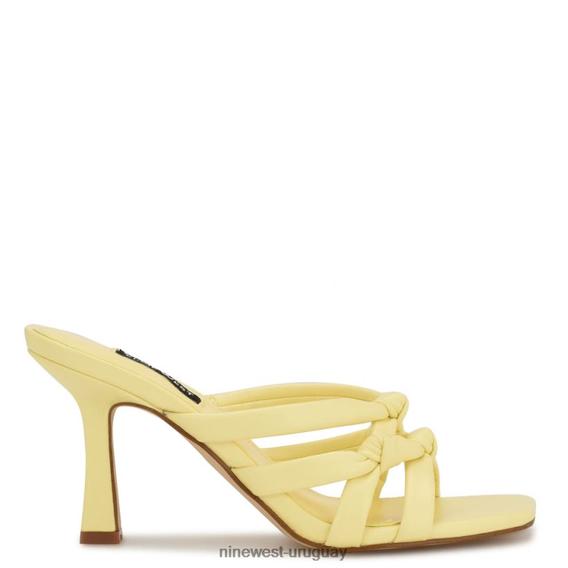 BD0422266 Nine West sandalias de tacón yeander amarillo claro