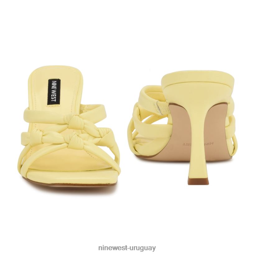 BD0422266 Nine West sandalias de tacón yeander amarillo claro