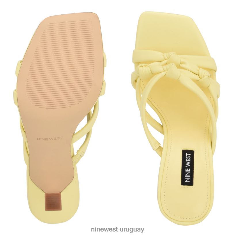 BD0422266 Nine West sandalias de tacón yeander amarillo claro