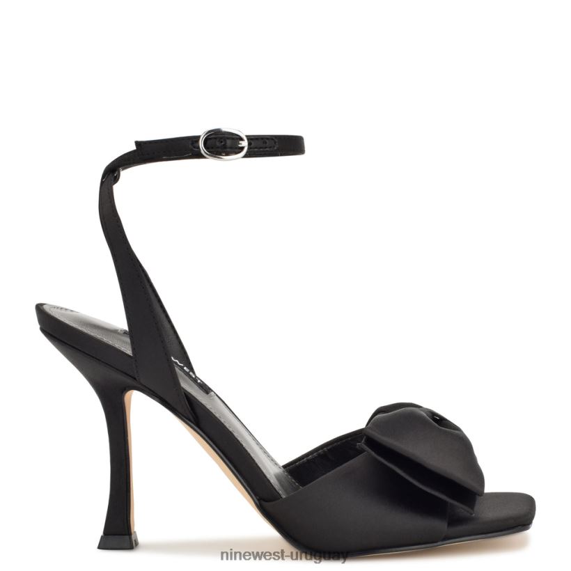 BD0422271 Nine West sandalias con tacón cruzado yaway satén negro