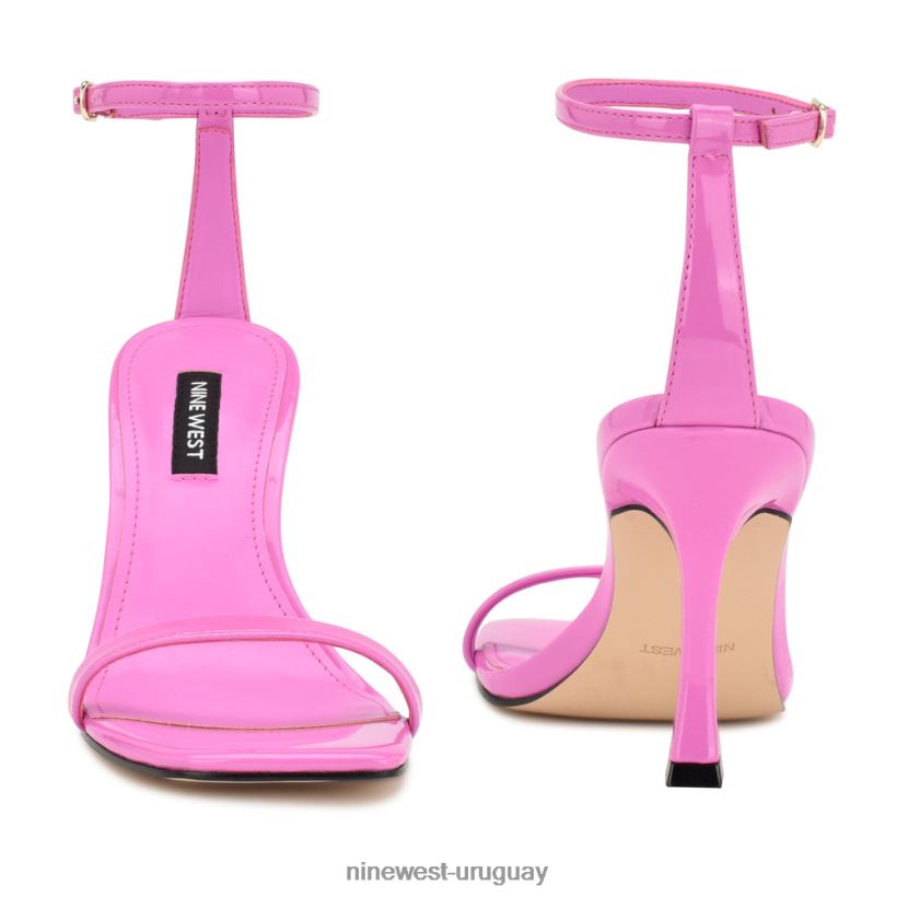 BD0422276 Nine West sandalias con tira en el tobillo patente rosa