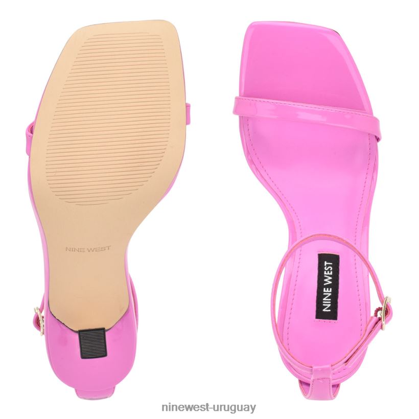 BD0422276 Nine West sandalias con tira en el tobillo patente rosa