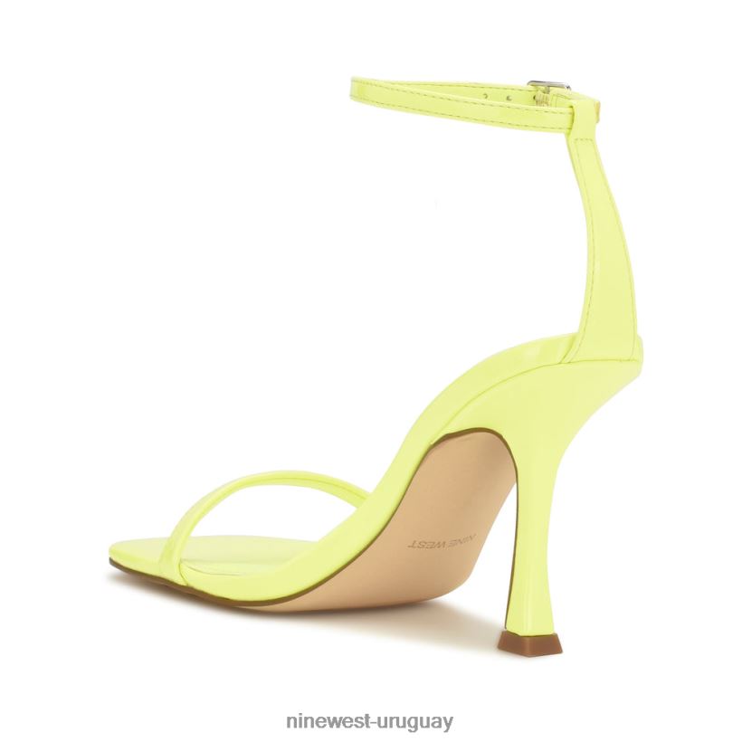 BD0422277 Nine West sandalias con tira en el tobillo patente de lima neón