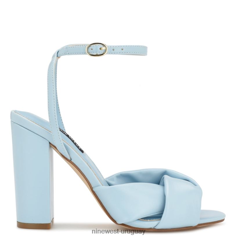 BD0422295 Nine West sandalias de tacón larisa azul claro
