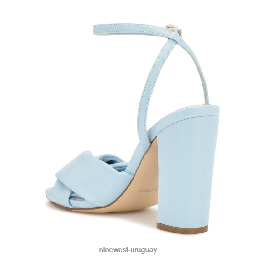 BD0422295 Nine West sandalias de tacón larisa azul claro