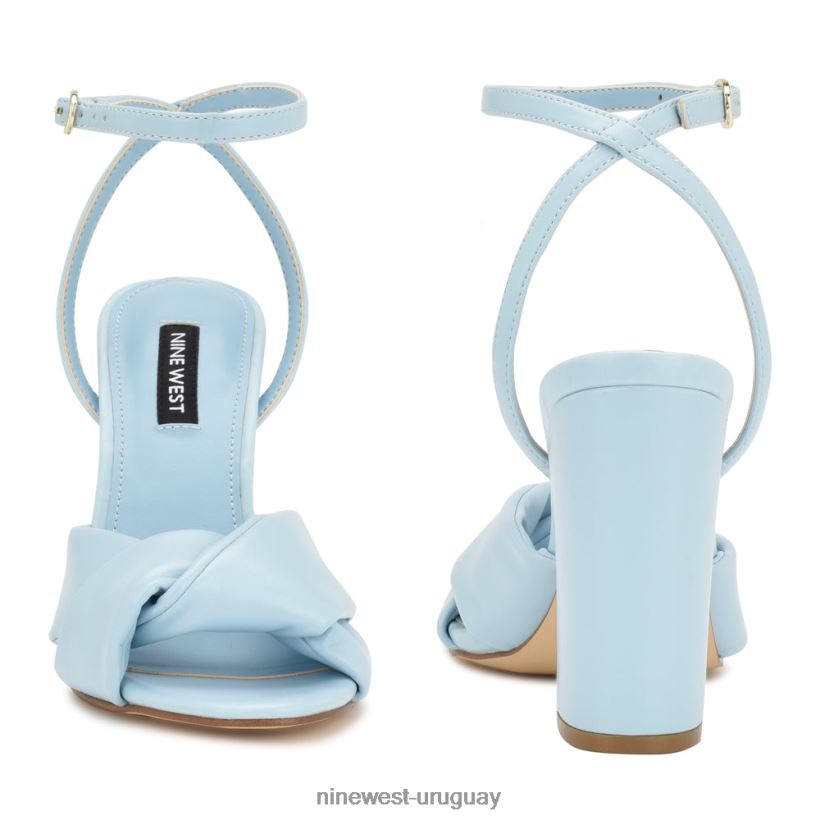 BD0422295 Nine West sandalias de tacón larisa azul claro