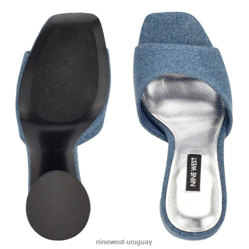 BD0422302 Nine West sandalias con tacón excitat mezclilla azul
