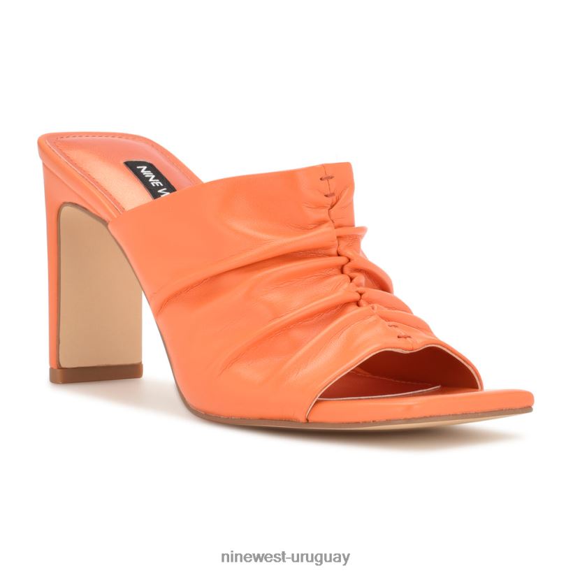 BD0422320 Nine West sandalias con tacón pera naranja