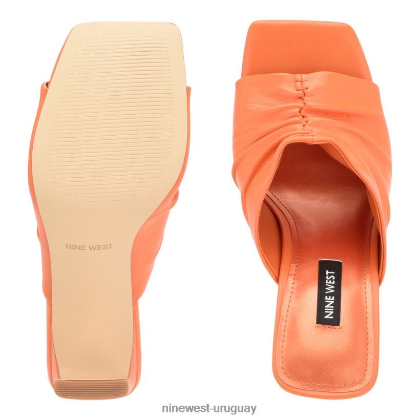 BD0422320 Nine West sandalias con tacón pera naranja