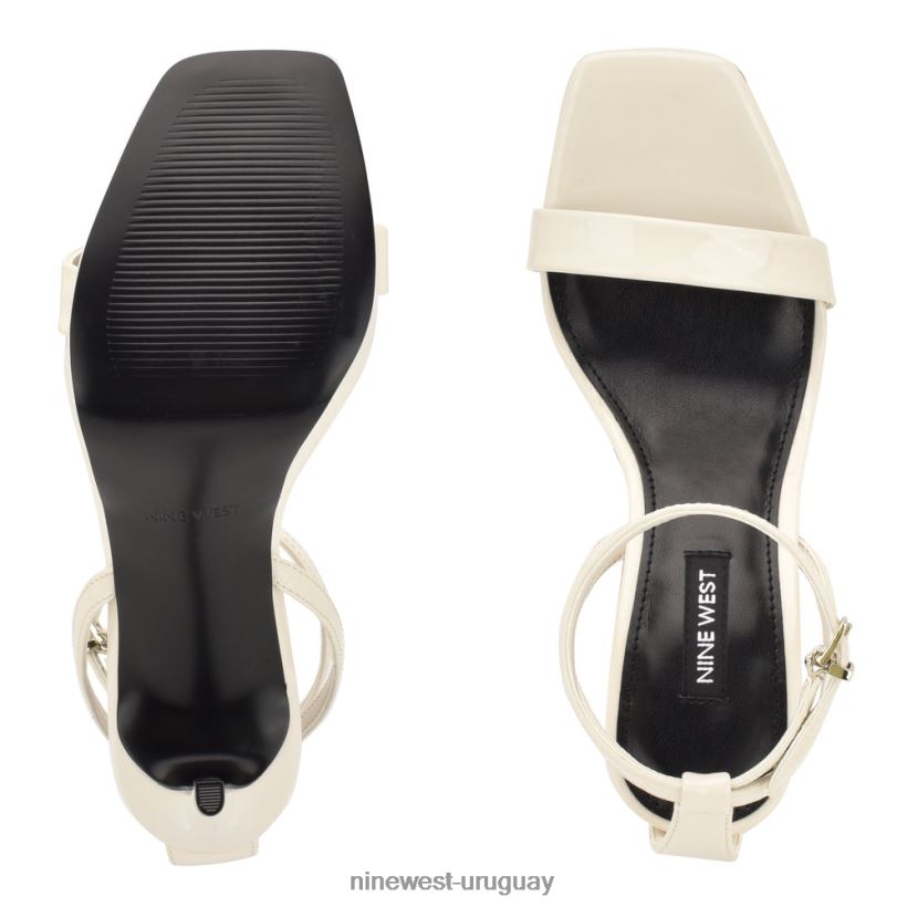 BD0422330 Nine West sandalias con plataforma zilo charol crema elegante