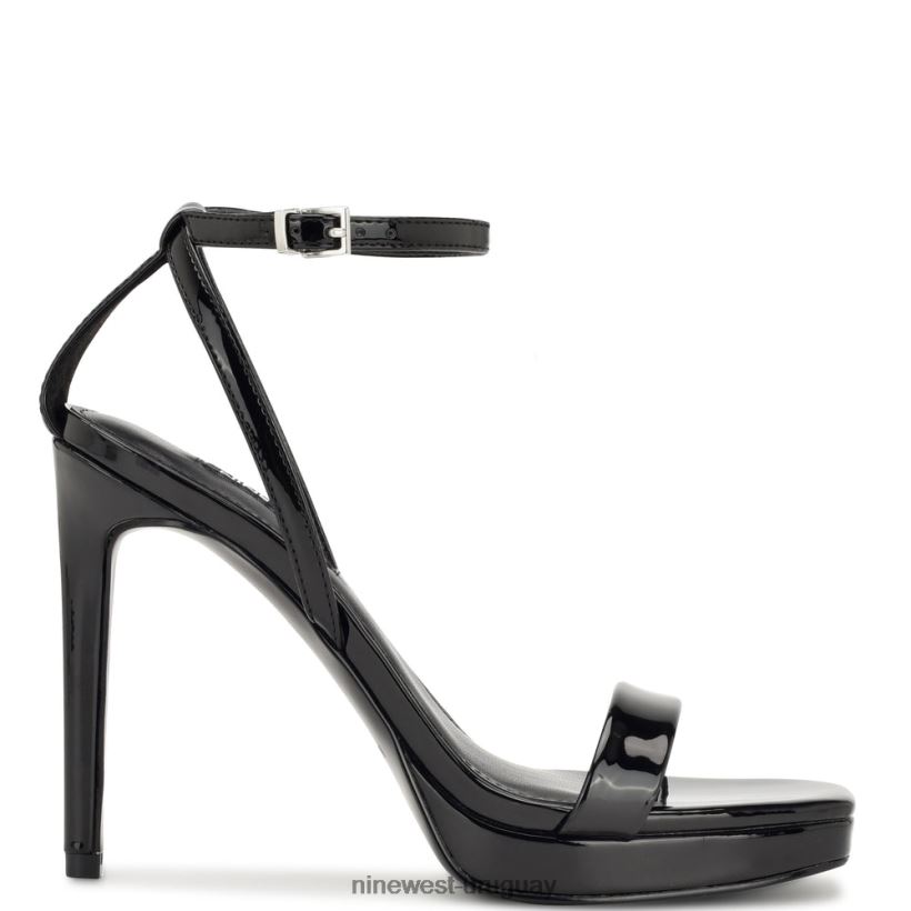 BD0422331 Nine West sandalias con plataforma zilo charol negro