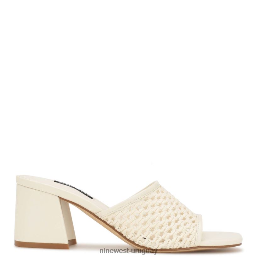 BD0422344 Nine West sandalias galant con tacón cuadrado blanco