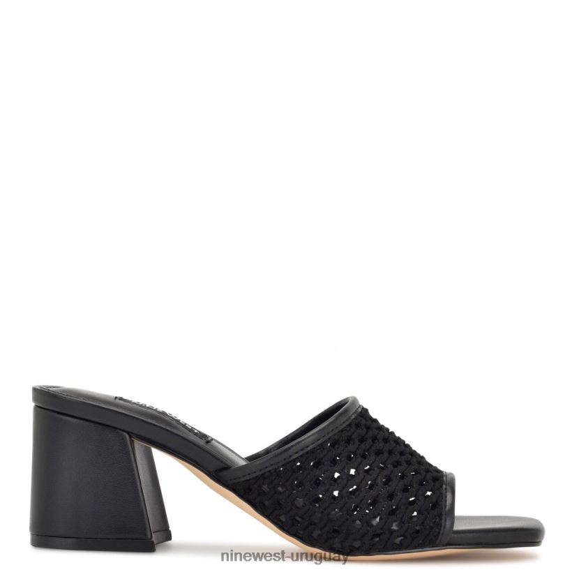 BD0422347 Nine West sandalias galant con tacón cuadrado negro
