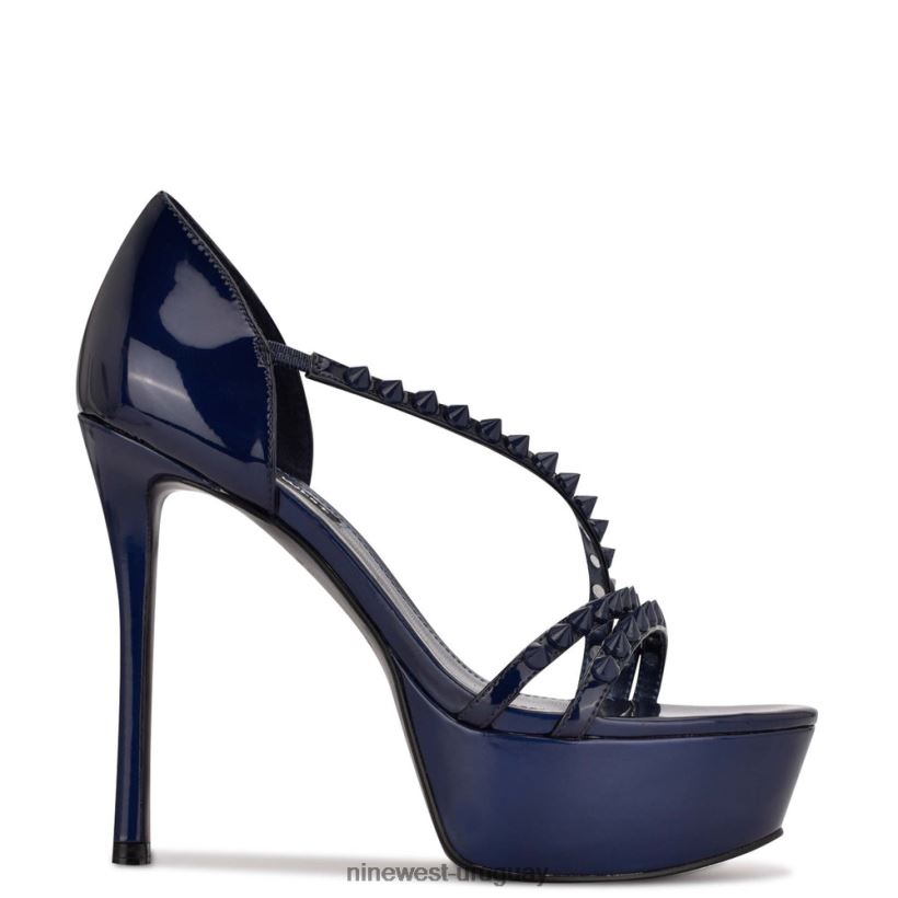 BD0422384 Nine West sandalias plataforma fabla azul oscuro