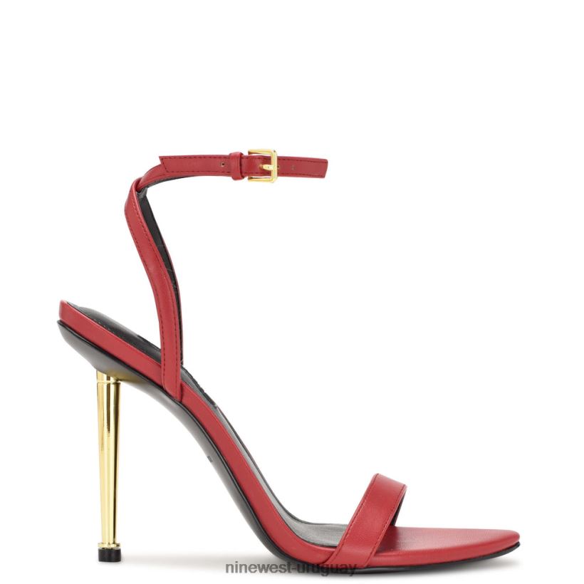 BD0422389 Nine West sandalias reina con tira en el tobillo rojo