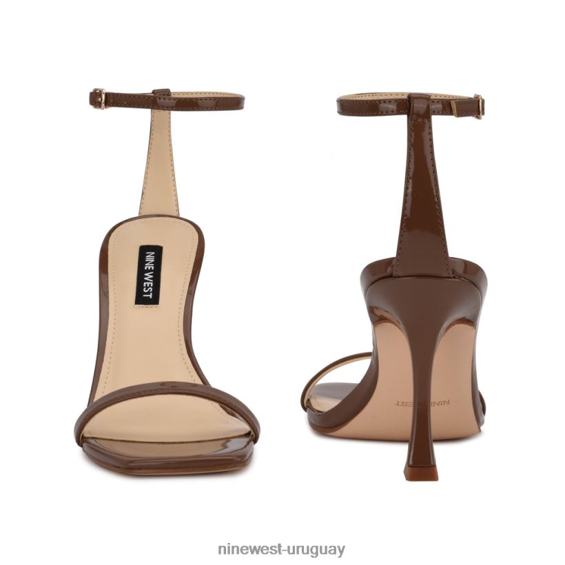 BD0422414 Nine West sandalias con tira en el tobillo nueva patente de arce
