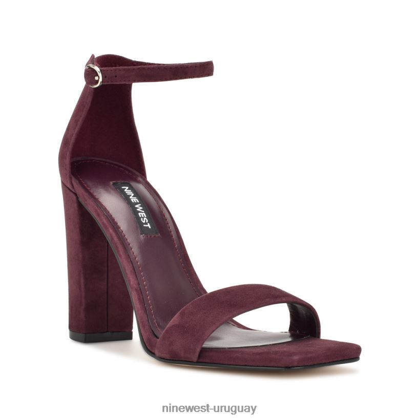 BD0422424 Nine West sandalias marrie con tira en el tobillo gamuza vino
