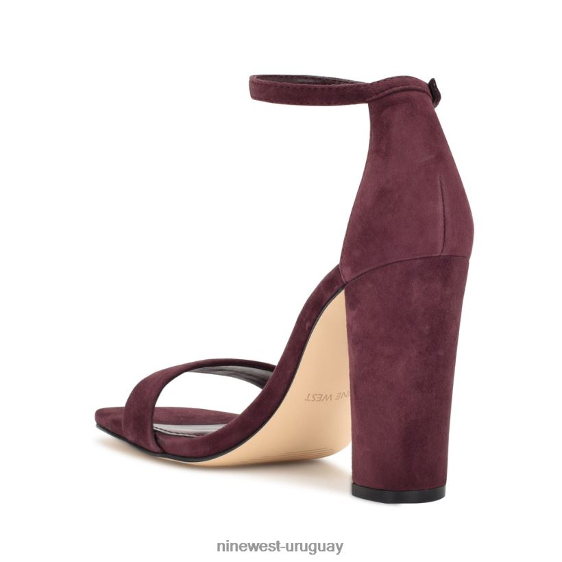 BD0422424 Nine West sandalias marrie con tira en el tobillo gamuza vino