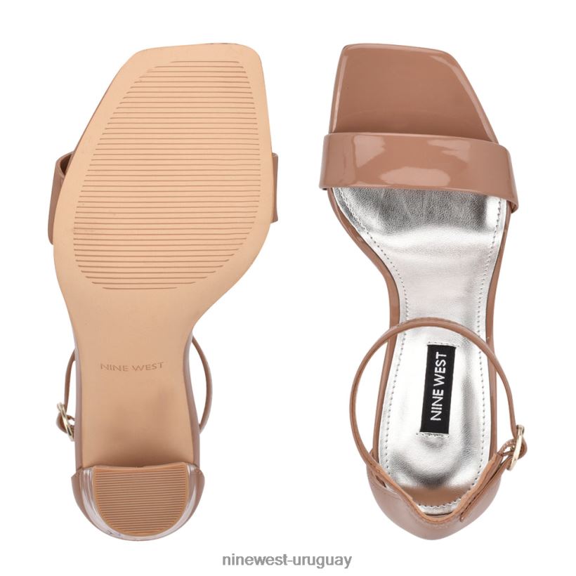 BD0422429 Nine West sandalias marrie con tira en el tobillo patente de arcilla