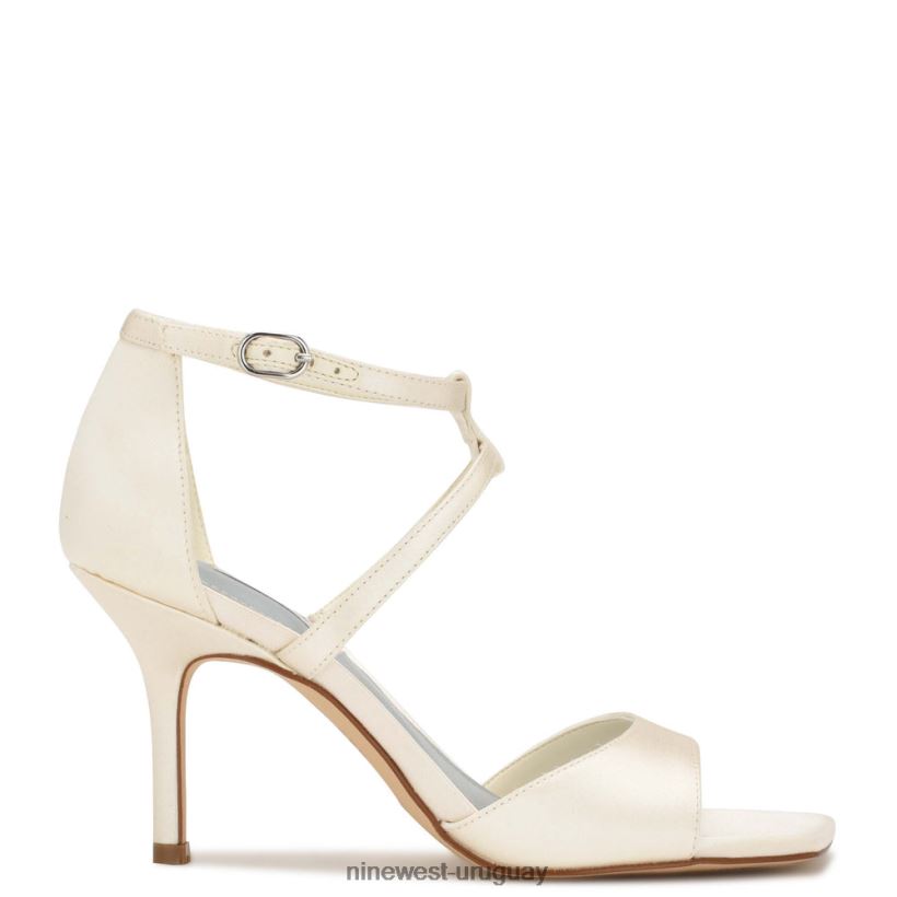 BD0422442 Nine West sandalias de tacón suspiros brillo plateado