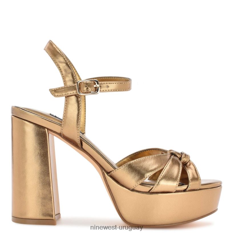 BD0422446 Nine West sandalias rast plataforma oro