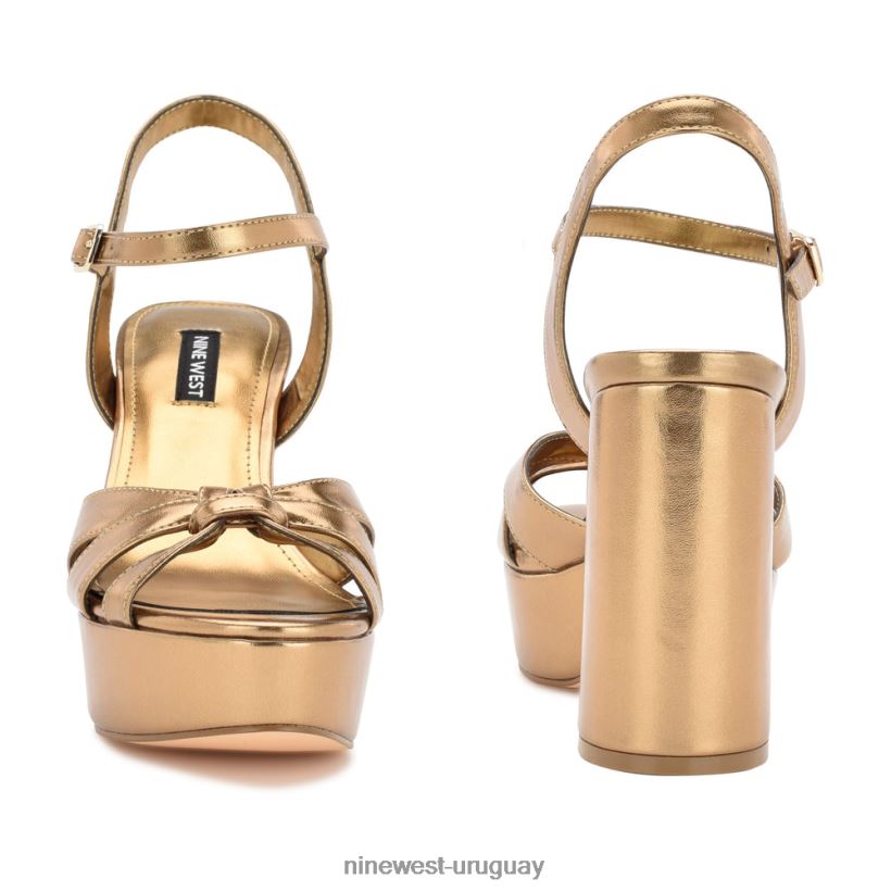 BD0422446 Nine West sandalias rast plataforma oro