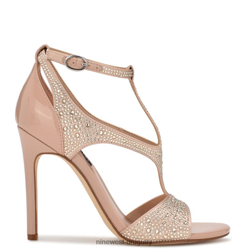 BD0422459 Nine West sandalias de tacón Meeto cristal desnudo