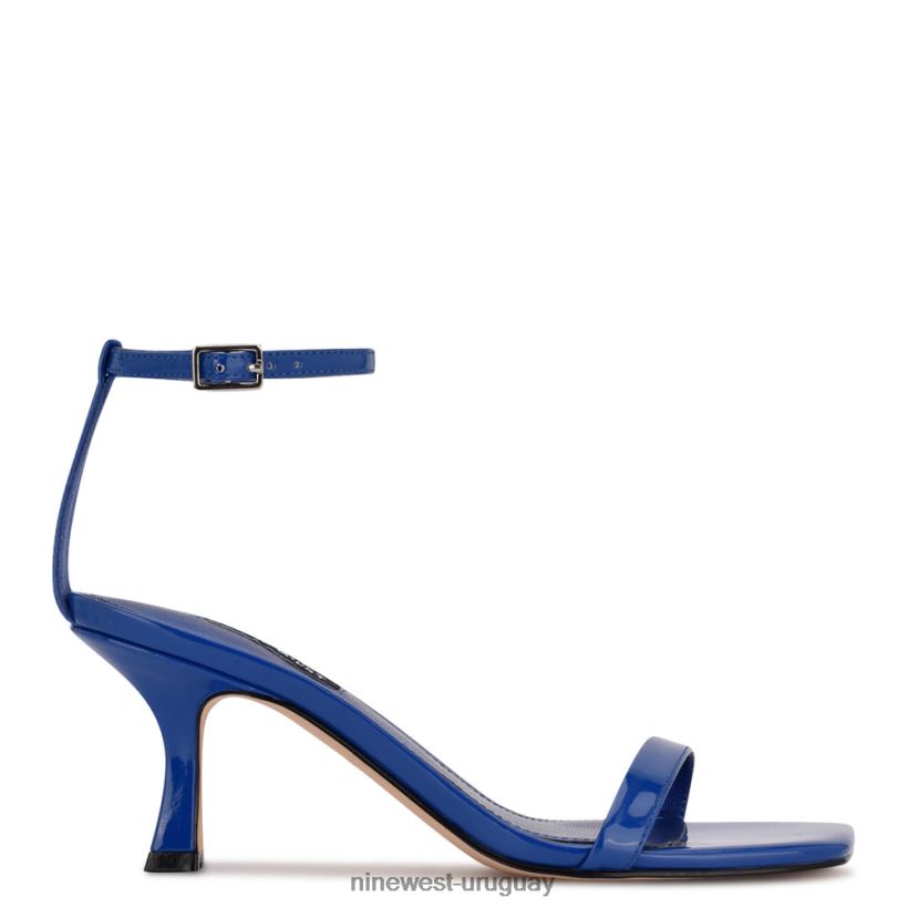 BD0422473 Nine West sandalias de tacón maduras patente azul