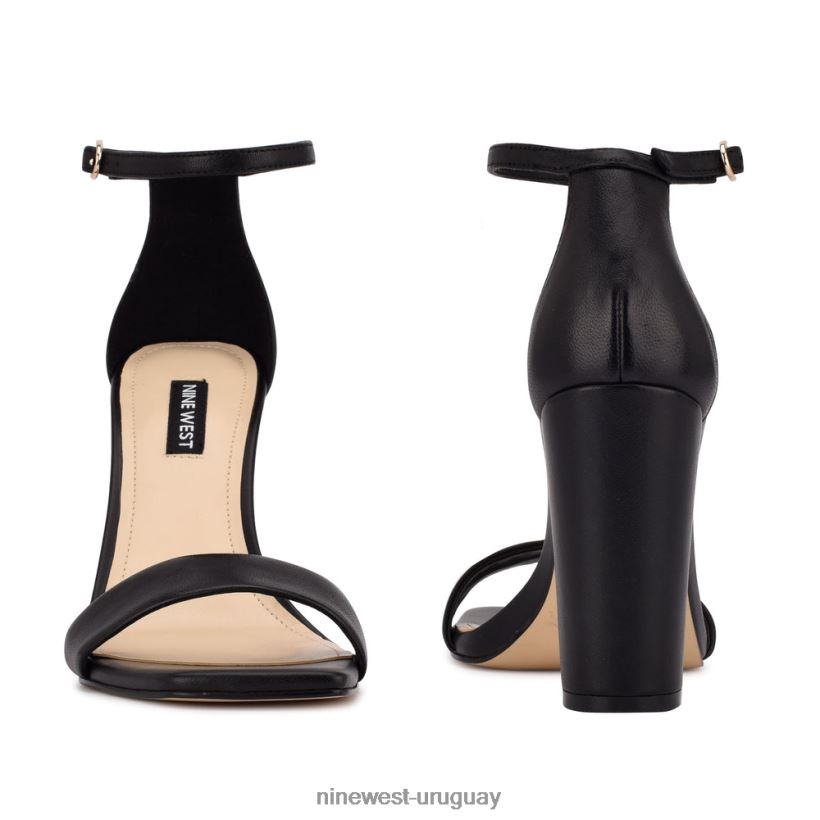 BD0422493 Nine West sandalias marrie con tira en el tobillo cuero negro