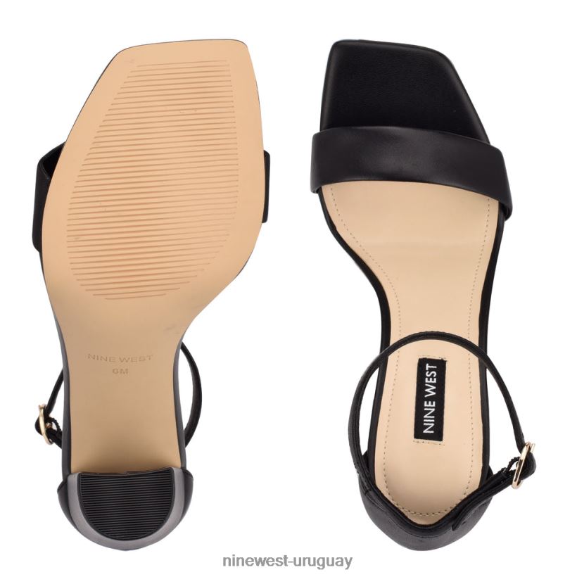BD0422493 Nine West sandalias marrie con tira en el tobillo cuero negro