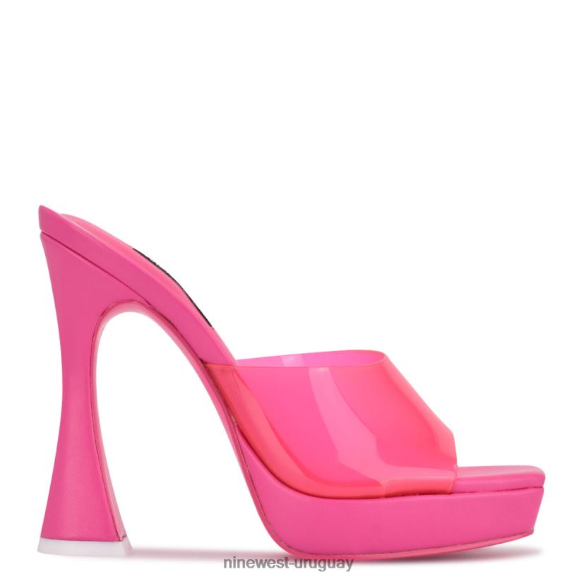 BD0422560 Nine West sandalias ansel con plataforma Rosa neón