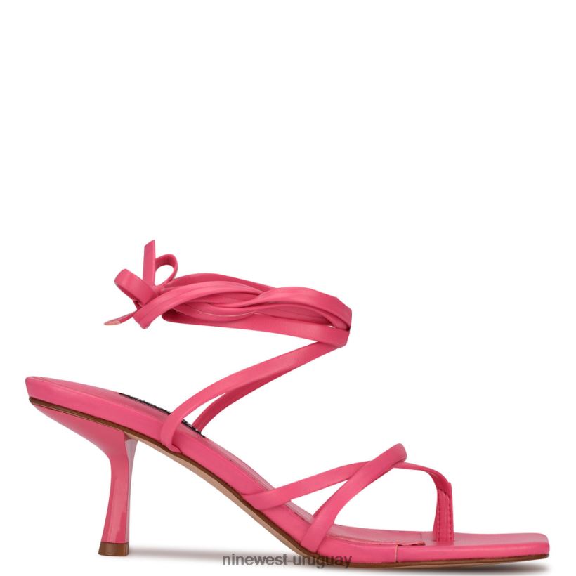 BD0422567 Nine West sandalias de tacón pina cruzadas en el tobillo guau rosa