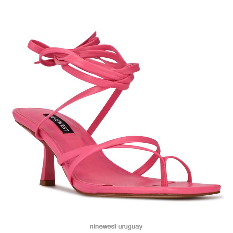 BD0422567 Nine West sandalias de tacón pina cruzadas en el tobillo guau rosa