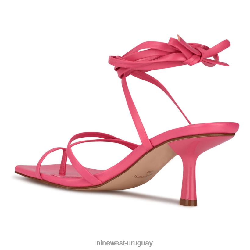 BD0422567 Nine West sandalias de tacón pina cruzadas en el tobillo guau rosa