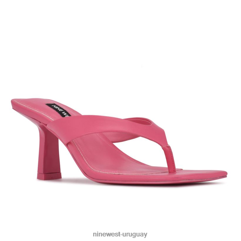 BD0422605 Nine West sandalias de dedo con tacón Nest guau rosa