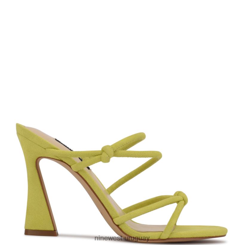 BD0422617 Nine West sandalias de tacón kims gamuza amarilla