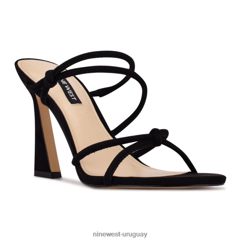 BD0422621 Nine West sandalias de tacón kims ante negro