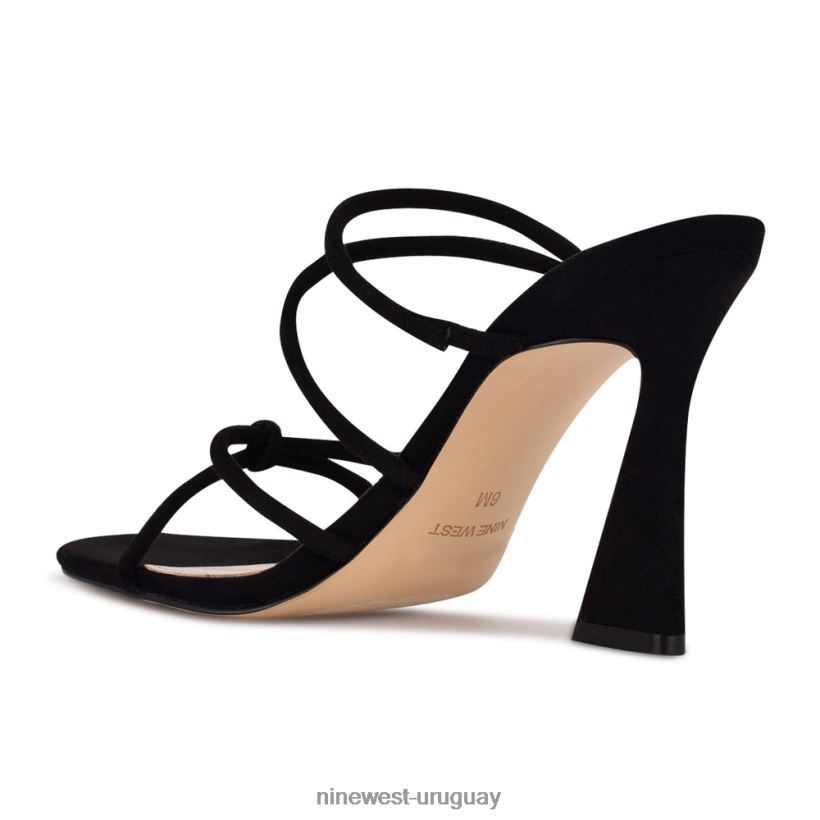 BD0422621 Nine West sandalias de tacón kims ante negro